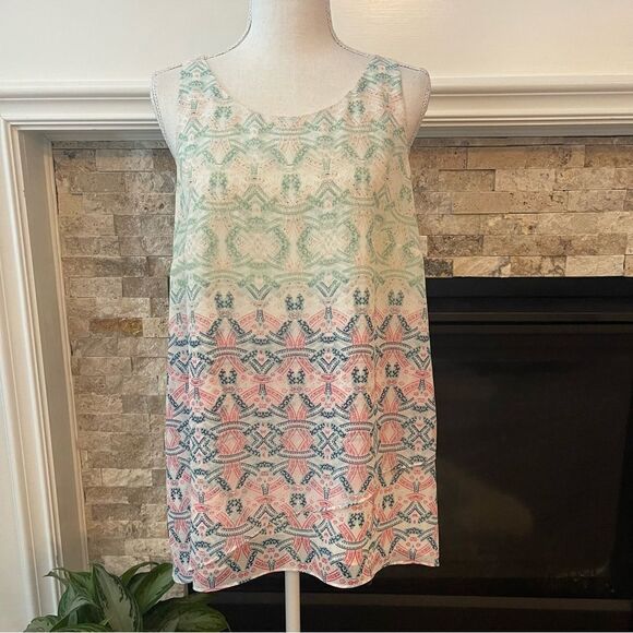 CAbi Style #250 Heart of CAbi Mosaic Print Top Tank Blouse Sz Medium Shirt - Picture 3 of 4